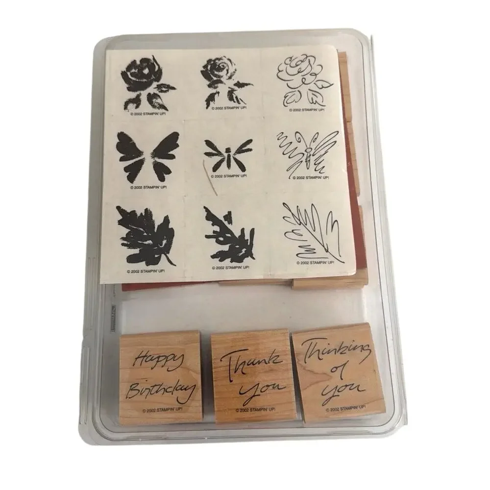 Stampin’ Up set of 12 rubber stamps simple sketches collection